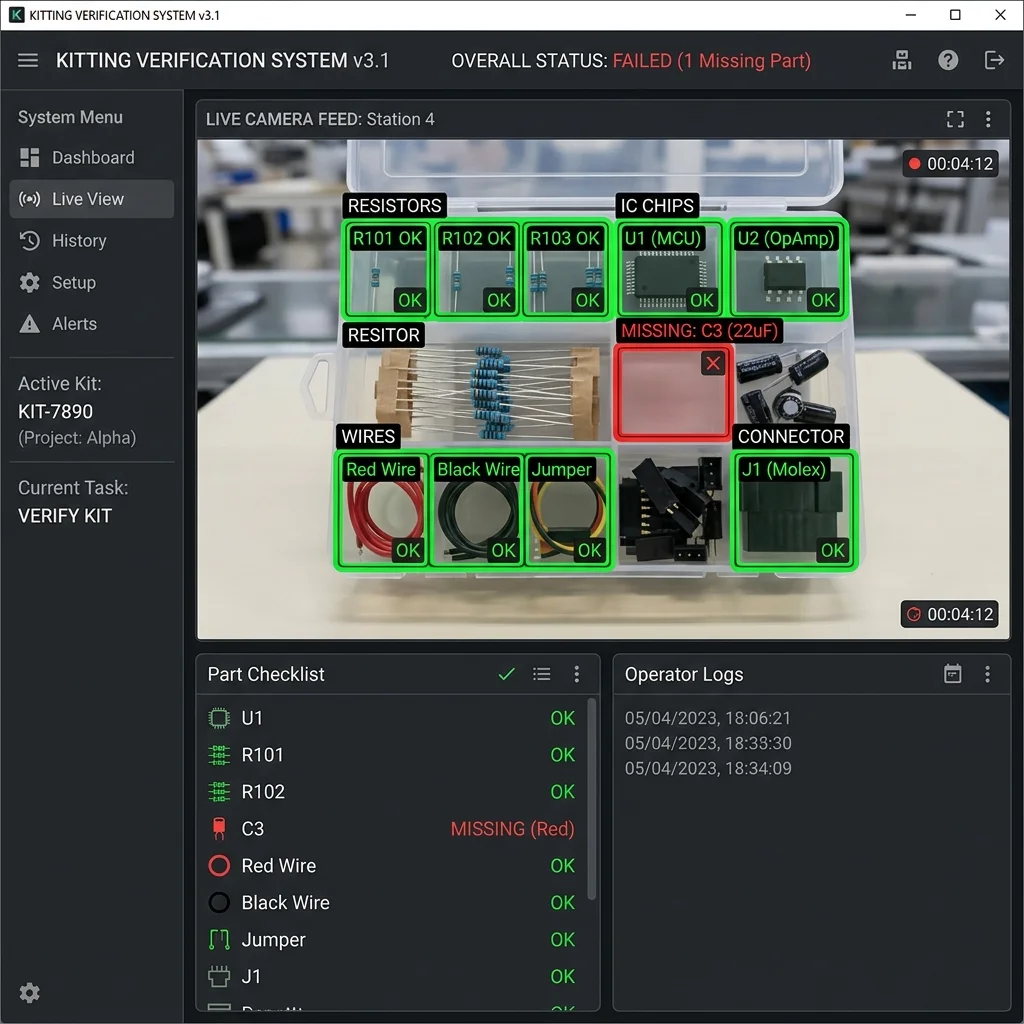 Verifikasi Kitting Komponen Elektronik dengan AI Camera - Kalarra.ai Case Study Hero